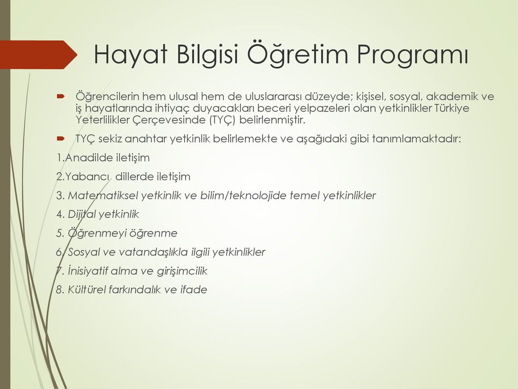 Hayat Bilgisi ve Sosyal Bilgiler Öğretimi ppt indir